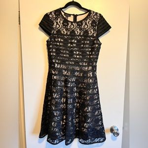 Alfani Black Lace Cap Sleeve Dress, Like New
